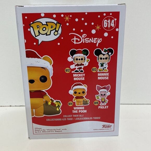 Disney Winnie The Pooh 614 Funko Pop Santa NIB - Picture 3 of 7